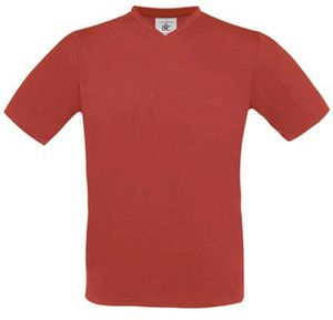 B&C CG153 - Kortärmad T-shirt med V-ring Red