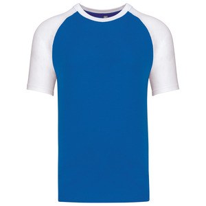 Kariban K330 - Basboll> Tvåfärgad kortärmad T-shirt Aqua Blue/White