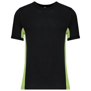 Kariban K340 - Tiger> Tvåfärgad kortärmad T-shirt Black/Lime