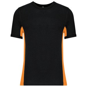 Kariban K340 - Tiger> Tvåfärgad kortärmad T-shirt Black/Orange