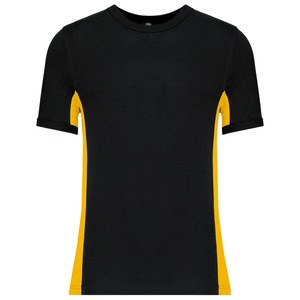 Kariban K340 - Tiger> Tvåfärgad kortärmad T-shirt Black/Yellow