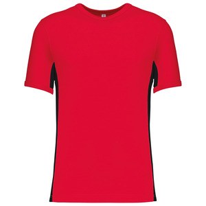 Kariban K340 - Tiger> Tvåfärgad kortärmad T-shirt Red/Black