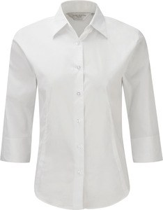 Russell Collection RU946F - Monterad skjorta, 3/4 ärmar
