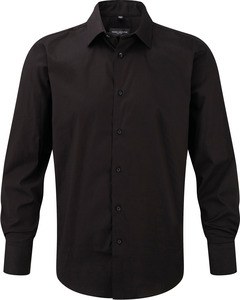 Russell Collection RU946M - Långärmad skjorta Black