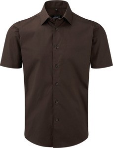 Russell Collection RU947M - Monterad skjorta, korta ärmar