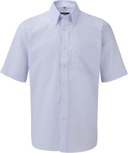Russell Collection RU933M - Kortärmad Oxfordskjorta