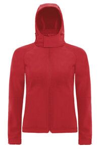 B&C B630F - Softshell med huva Red