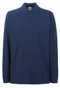 Fruit of the Loom SS258 - Premium långärmad pikétröja Navy