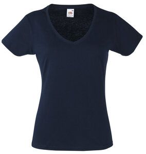 Fruit of the Loom SS047 - T-shirt med V-ringning för kvinnor Deep Navy
