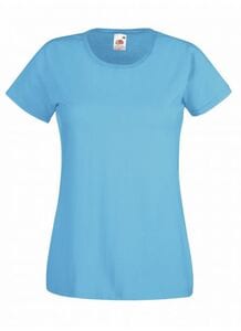 Fruit of the Loom SS050 - Valueweight-t-shirt för kvinnor Azure Blue