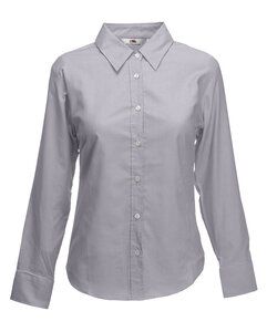 Fruit of the Loom SS001 - Feminin passform långärmad Oxfordskjorta