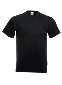 Fruit of the Loom SS034 - T-shirt med V-ringning för män Black