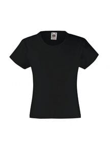 Fruit of the Loom SS005 - Valueweight Girl's T-Shirt med passform Black