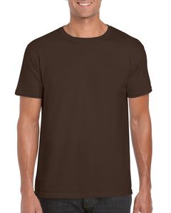 Gildan GD001 - T-shirt 100% bomull för män Dark Chocolate