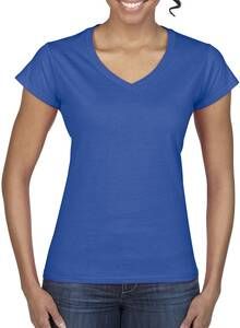 Gildan GD078 - T-shirt med V-ringning för kvinnor Royal blue