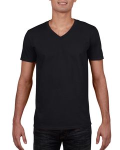 Gildan GD010 - Softstyle V-ringad T-shirt för män Black