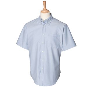 Henbury HB515 - Klassisk Oxford-skjorta med kort ärm