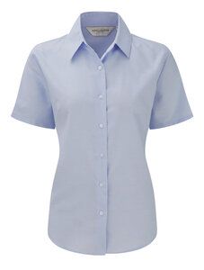 Russell J933F - Lättskött kortärmad Oxfordskjorta Oxford Blue