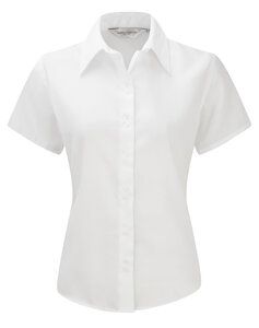 Russell J957F - Kortärmad, icke-strykande skjorta White