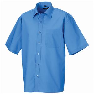 Russell J935M - Lättskött kortärmad polyester/bomulls poplinskjorta