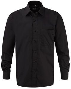 Russell Collection R-936M-0 - Poplin skjorta Ls Black