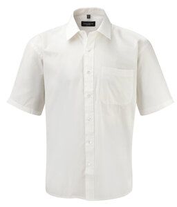 Russell Collection R-937M-0 - Poplin skjorta White