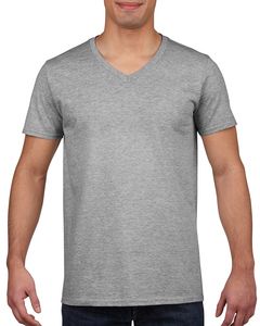 Gildan 64V00 - V-ringad T-shirt herr 100% bomull Sport Grey (RS)