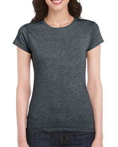 Gildan 64000L - RingSpun kortärmad T-shirt för kvinnor Dark Heather