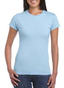 Gildan 64000L - RingSpun kortärmad T-shirt för kvinnor Light Blue