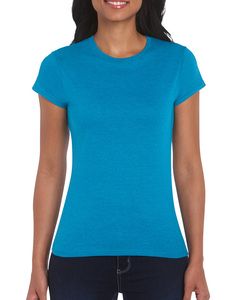 Gildan 64000L - RingSpun kortärmad T-shirt för kvinnor Antique Sapphire