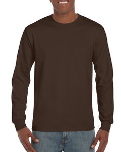 Gildan 2400 - Ultra herr långärmad T-shirt Dark Chocolate