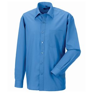Russell J934M - Lättskött långärmad polyester/bomulls poplinskjorta