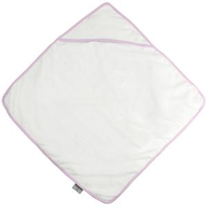 Towel city TC036 - Baby Bath Cape White/ Pink