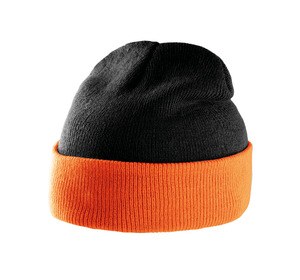 K-up KP514 - Tvåfärgad hatt med revers Black / Orange