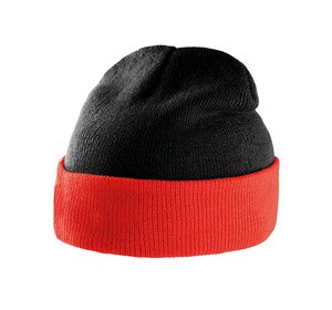 K-up KP514 - Tvåfärgad hatt med revers Black / Red