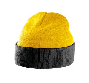 K-up KP514 - Tvåfärgad hatt med revers Yellow / Black