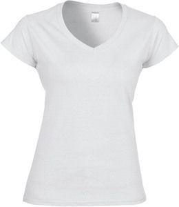 Gildan GI64V00L - T-shirt med V-ringning för kvinnor White