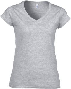 Gildan GI64V00L - T-shirt med V-ringning för kvinnor Sport Grey