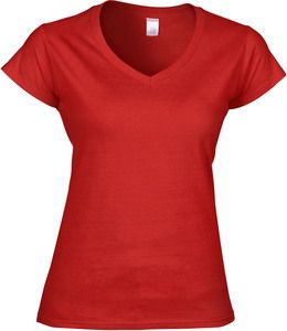 Gildan GI64V00L - T-shirt med V-ringning för kvinnor Red