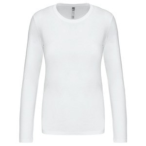 Kariban K383 - LADIES' LONG SLEEVE CREW NECK T-SHIRT White