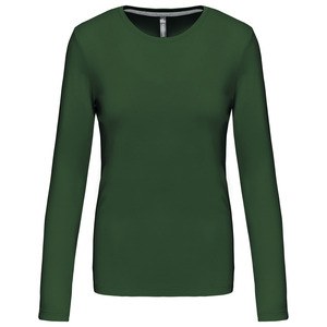 Kariban K383 - LADIES' LONG SLEEVE CREW NECK T-SHIRT Forest Green