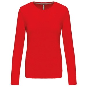 Kariban K383 - LADIES' LONG SLEEVE CREW NECK T-SHIRT Red