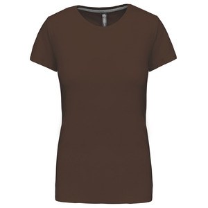 Kariban K380 - Kvinnors rundhalsad kortärmad T-shirt Chocolate