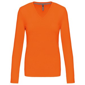 Kariban K382 - LADIES LONG SLEEVE V-NECK T-SHIRT