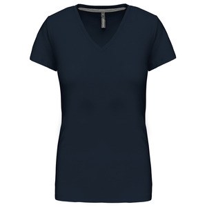 Kariban K381 - Kvinnors V-ringad kortärmad T-shirt Navy/Navy