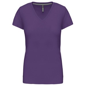 Kariban K381 - Kvinnors V-ringad kortärmad T-shirt Purple