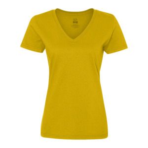 Fruit of the Loom SC61398 - Dam T-shirt V-ringning 100% bomull Sunflower