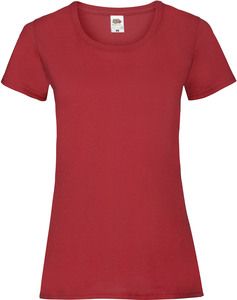 Fruit of the Loom SC61372 - T-shirt i bomull för kvinnor Red