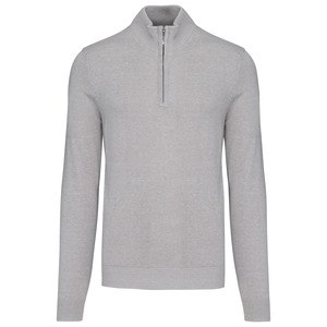 Kariban K970 - MEN'S 1/4 ZIP JUMPER Mixed Grey