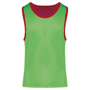 Proact PA042 - Multisports Reversibel Chasuble vuxna och barn Sporty Red / Fluorescent Green